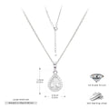 Double-Layer Zircon Earrings and Necklace Set – image 31