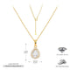 white zircon / Golden-Necklace