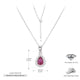 red zircon / Silver-Necklace