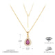red zircon / Golden-Necklace