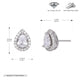 white zircon / Silver-Earrings