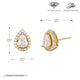 white zircon / Golden-Earrings