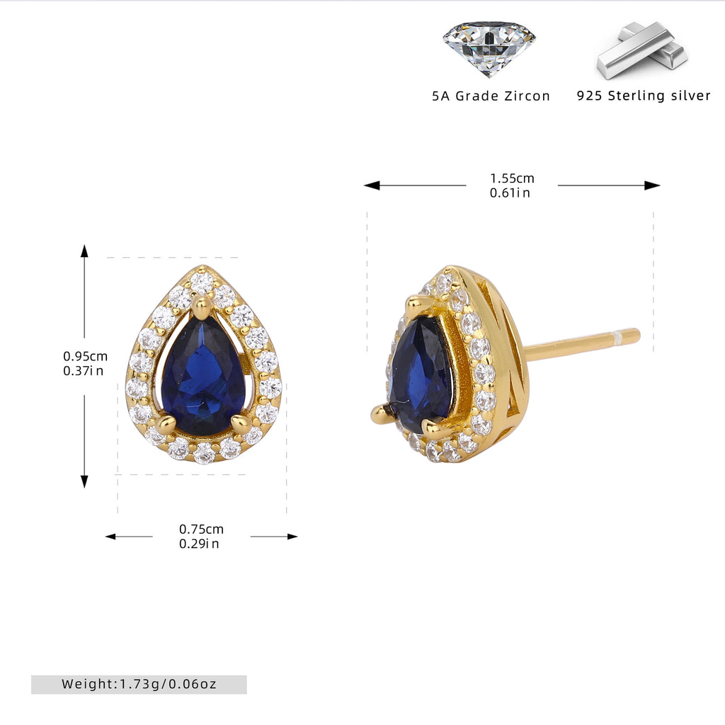 Double-Layer Zircon Earrings and Necklace Set – image 44