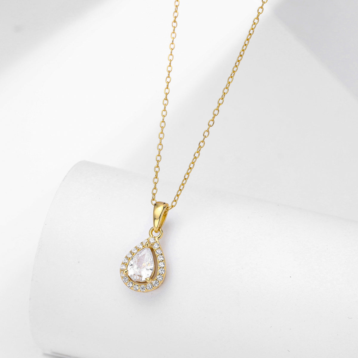 Double-Layer Zircon Earrings and Necklace Set – image 6