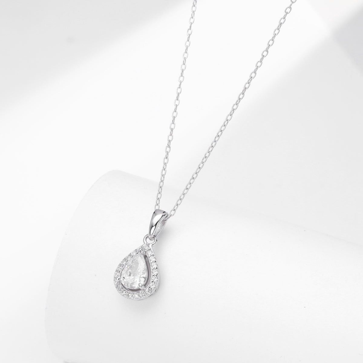 Double-Layer Zircon Earrings and Necklace Set – image 7