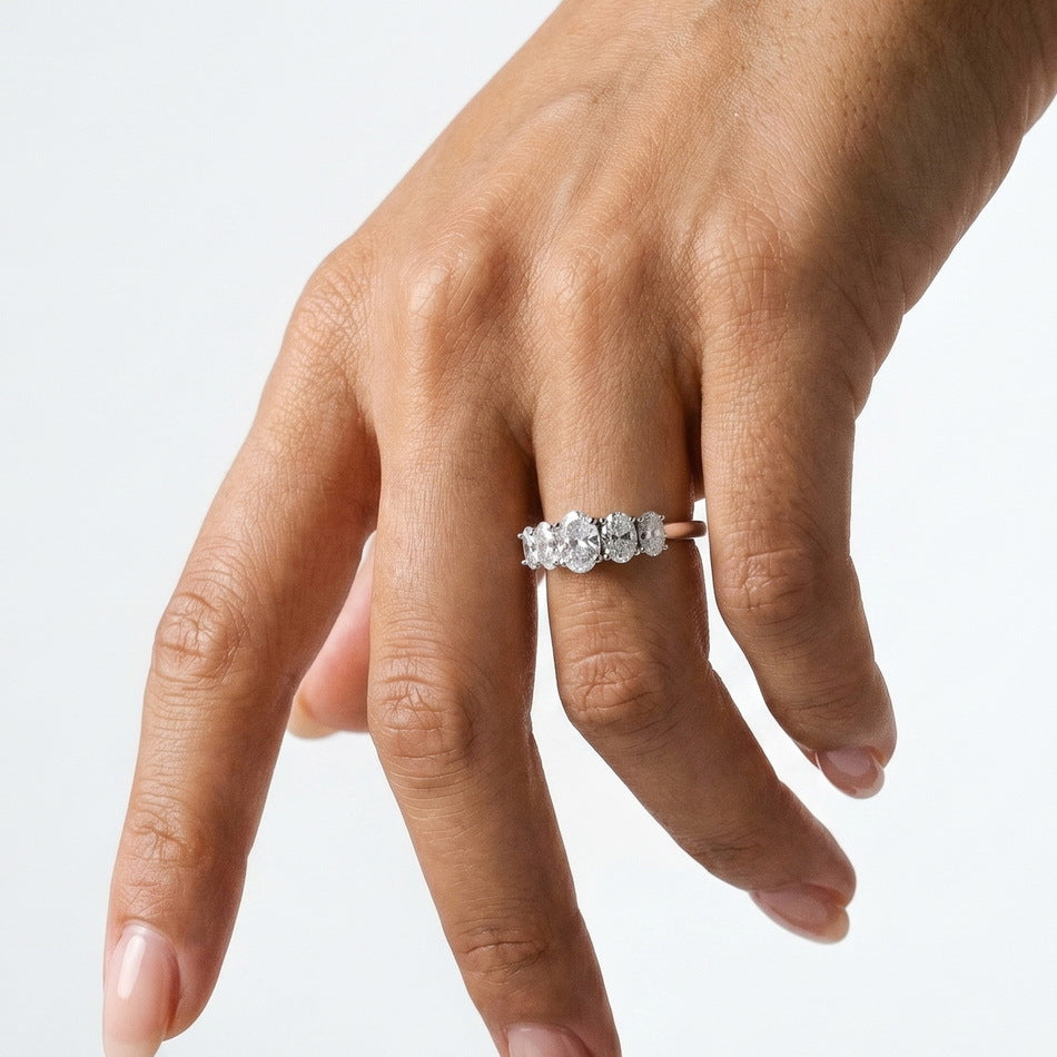 Five Stone Lab Grown Diamond Ring – image 4