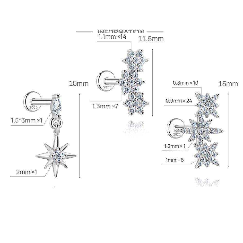 Flat-Back Moissanite Piercing YCE827 – image 6