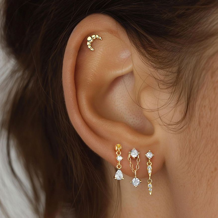 Flat-Back Zircon Stud Earrings – stud earrings in bulk