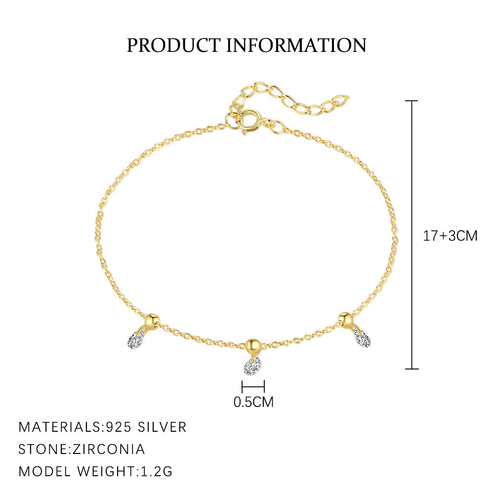 Floral Zirconia Bracelet – image 7