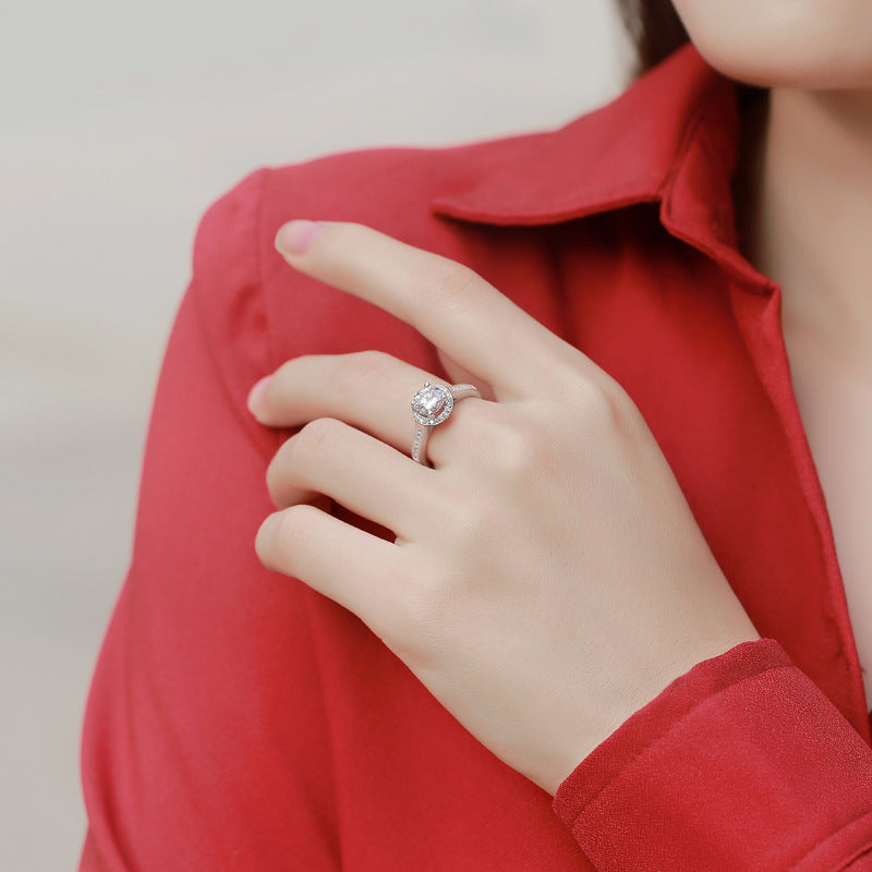 Fully Pave-Set Moissanite Adjustable Ring – image 4