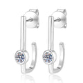 Geometric Moissanite Stud Earrings