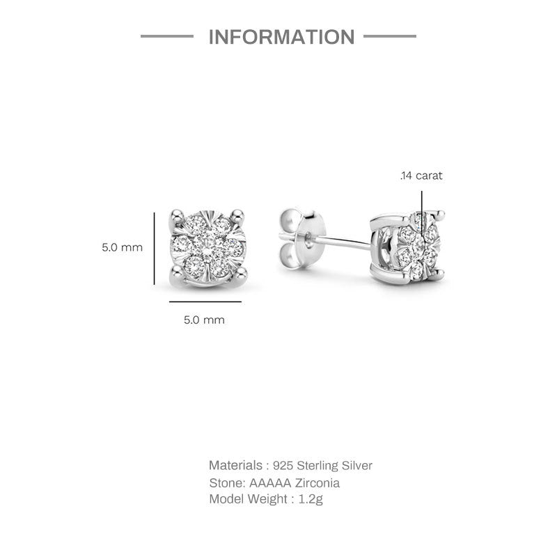 Geometric Square Zircon Earrings – image 11