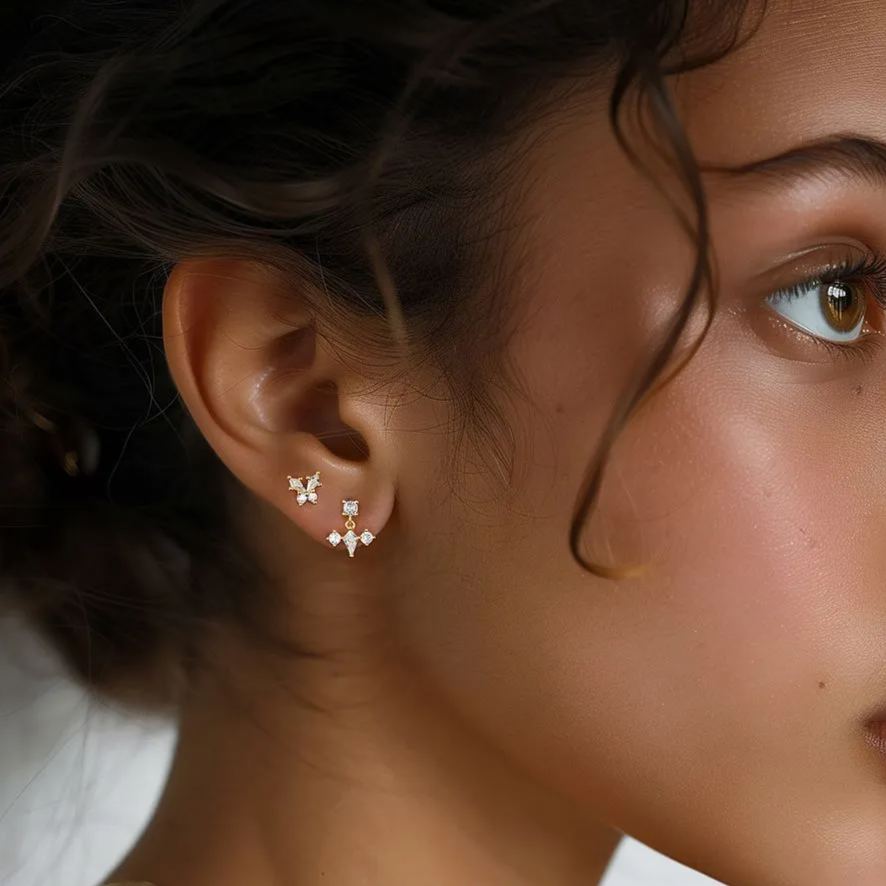 Geometric Zircon Stud Earrings YCE304 – stud earrings in bulk