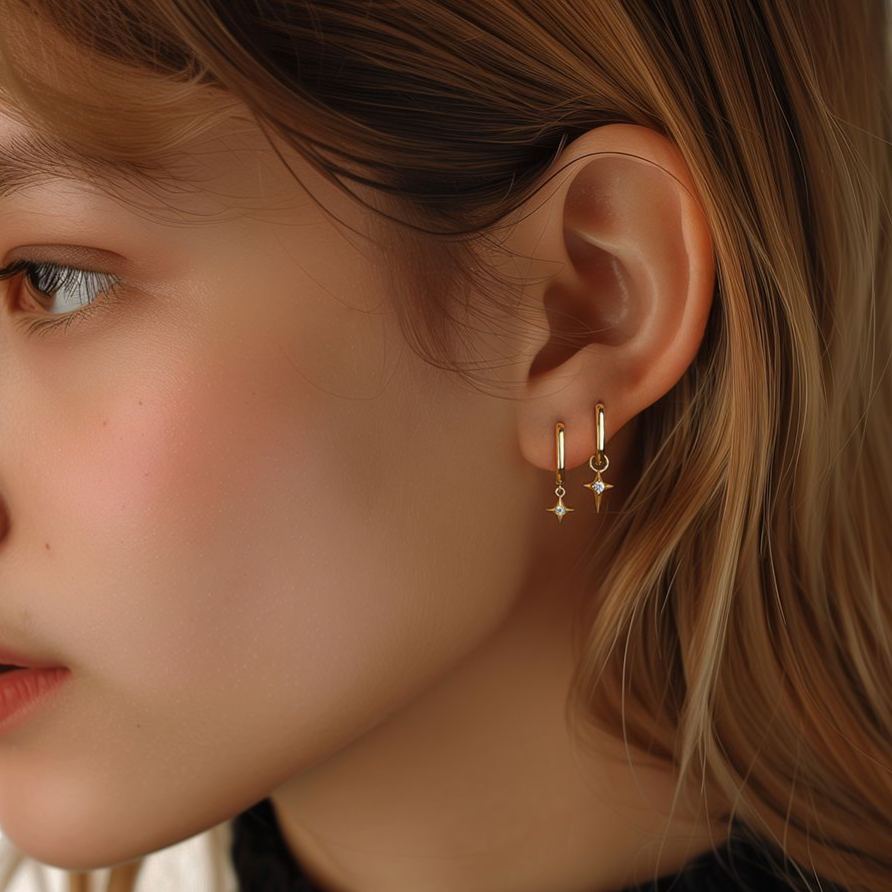 Geometric Zirconia Earrings YCE354 – trendy earrings wholesale