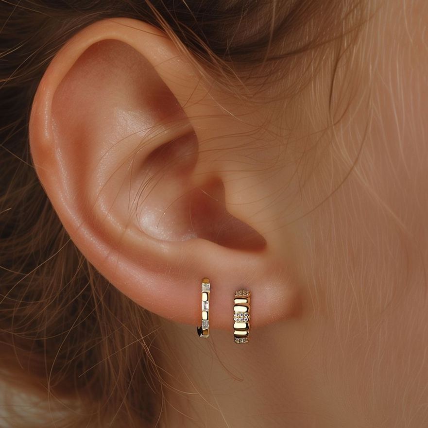 Geometric Zirconia Earrings YCE354 – image 4