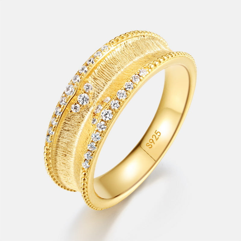 Gold-Plated Bohemian Vintage Style Zircon Ring
