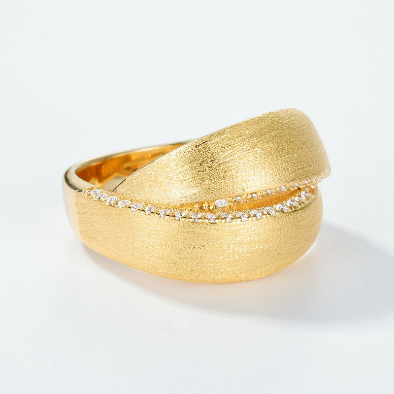Gold-Plated Full Zircon Inlaid Ring