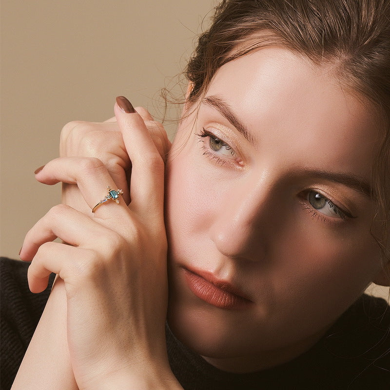 Gold-Plated London Blue Topaz Ring – gemstone jewelry supplier