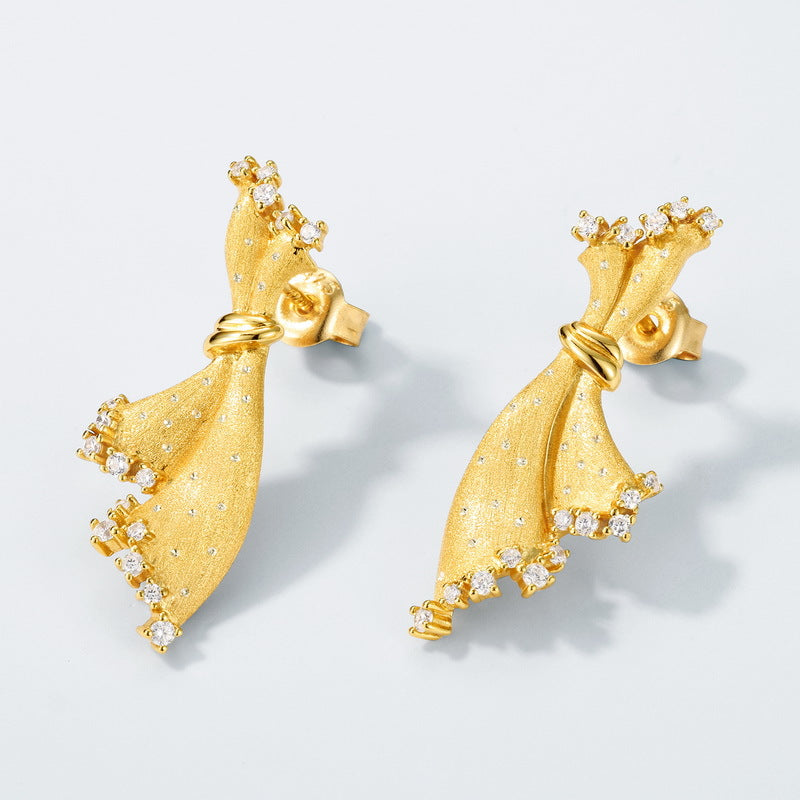 Gold Plated Mini Dress Zircon Earrings – trendy earrings wholesale