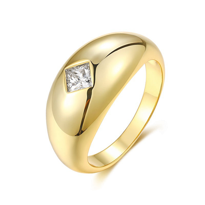 Gold-Plated Moissanite Ring