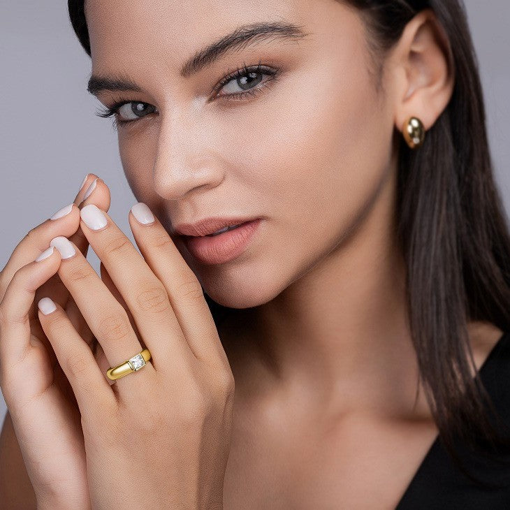 Gold-Plated Moissanite Ring – image 4