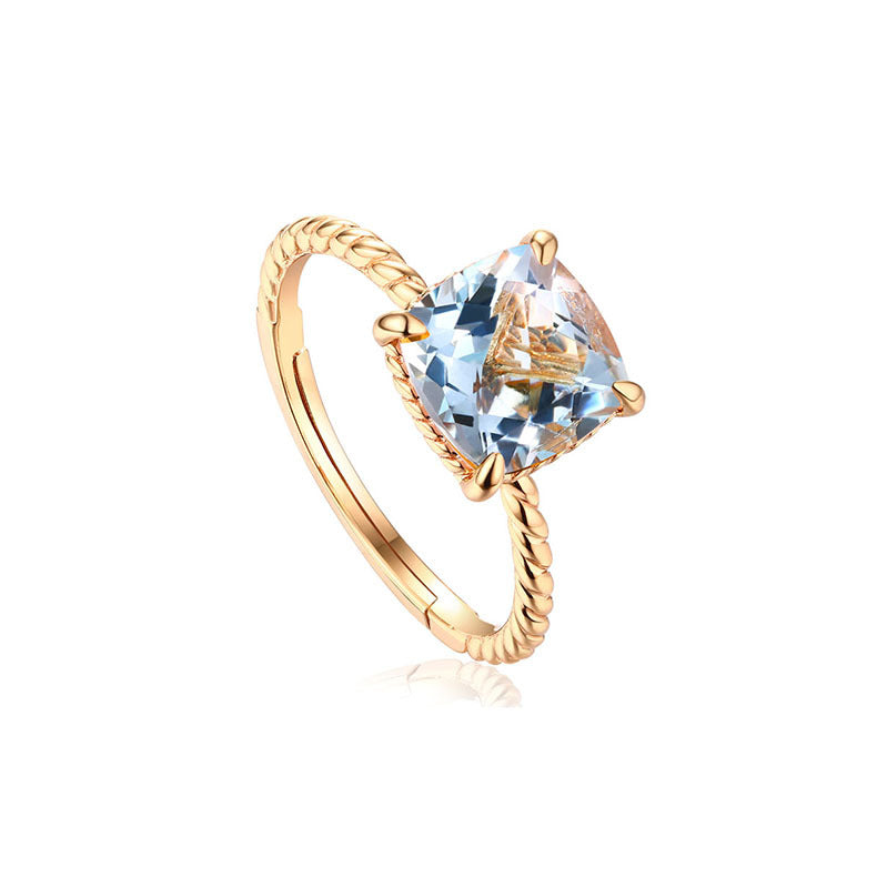 Gold-Plated Multi-Colored Gemstone Ring – image 5