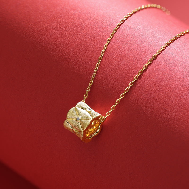 Gold-Plated Slim Waist Zircon Inlaid Necklace – detail view 3
