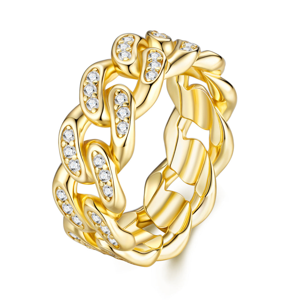 Gold-Tone Moissanite Ring YCR440 – wholesale moissanite rings