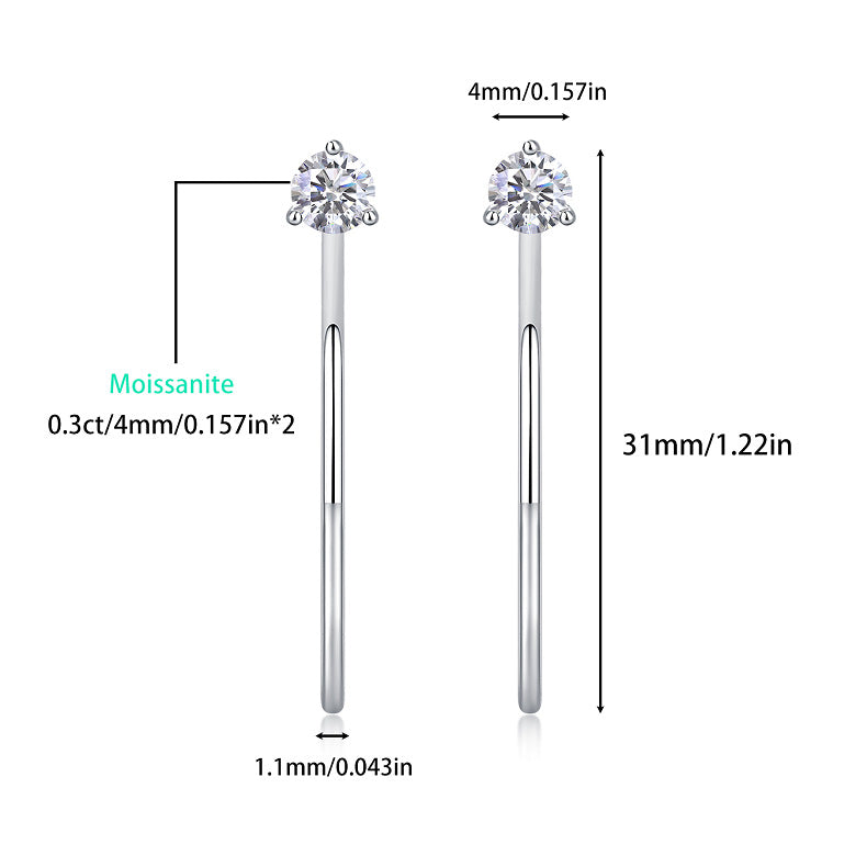 Graceful Afternoon Moissanite Earrings – image 5