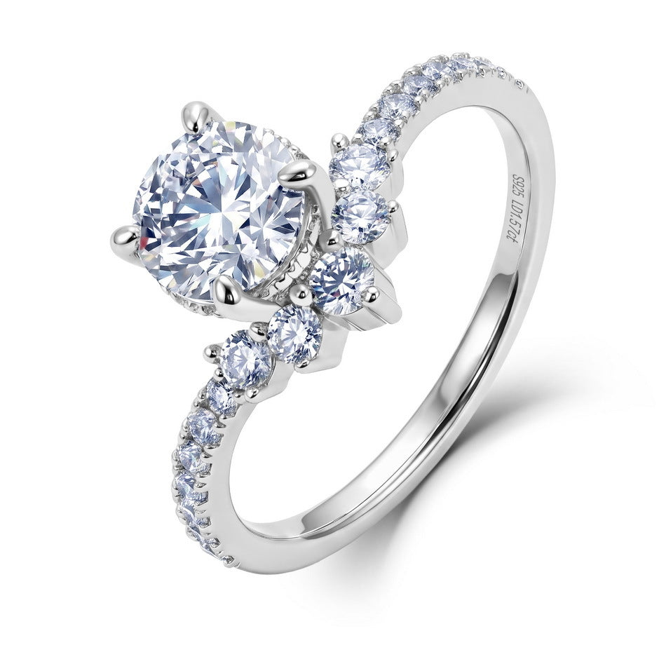Round Lab Grown Diamond Graduated Ring
