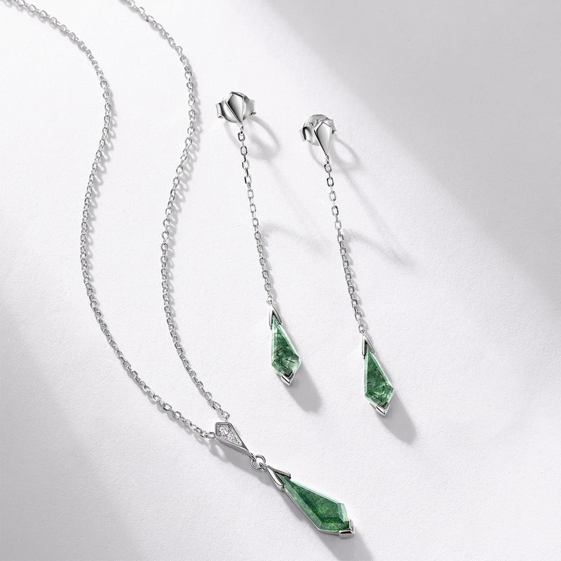 Green Moss Gemstone Necklace