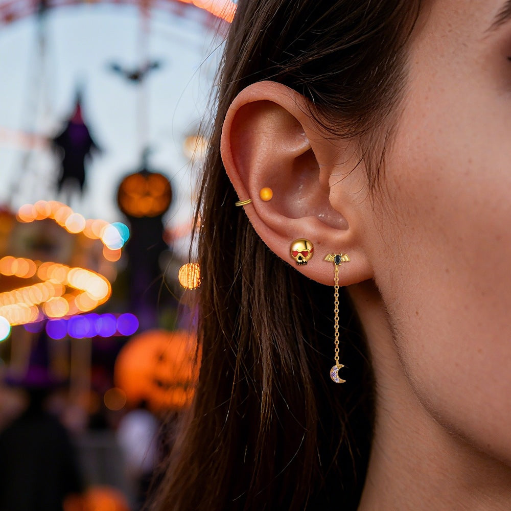 Halloween Bat Tassel Stud Earrings – stud earrings in bulk
