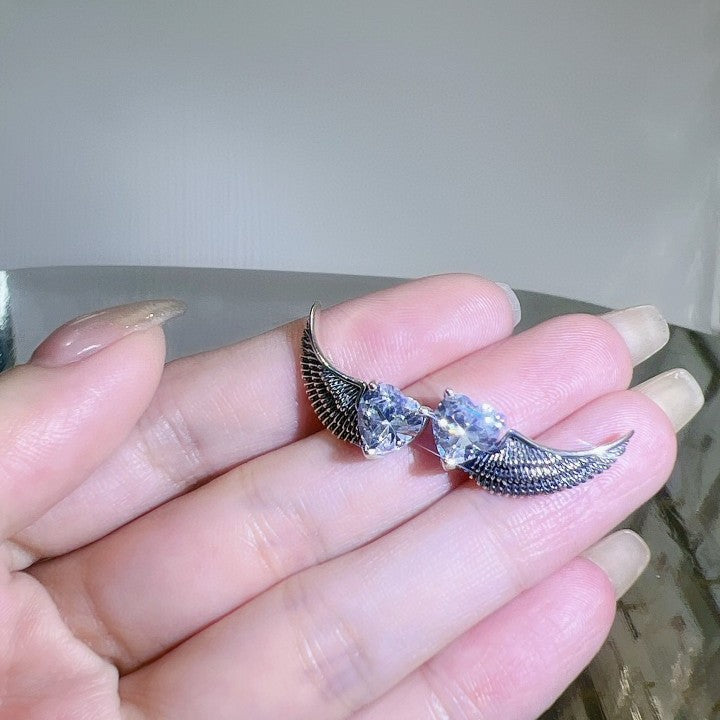 Halloween Devil and Angel Wing Stud Earrings – image 4