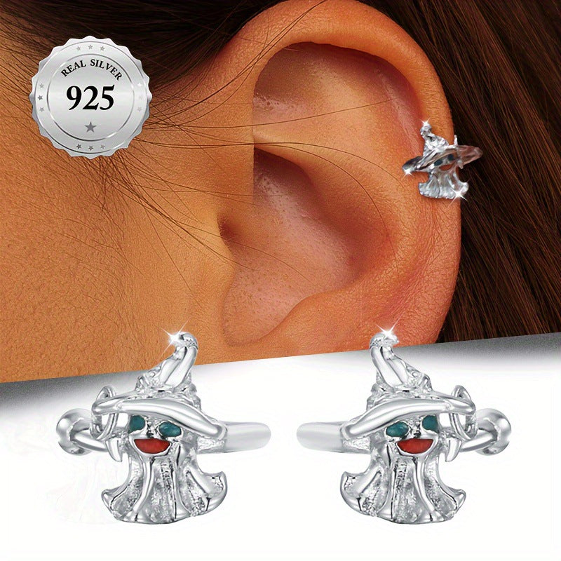 Halloween Witch Hat Ghost Non-Pierced Ear Clip – wholesale earrings in bulk