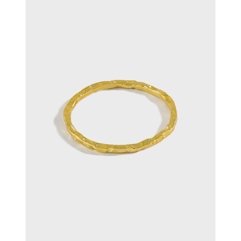 Organic Hammered Stacking Band Ring