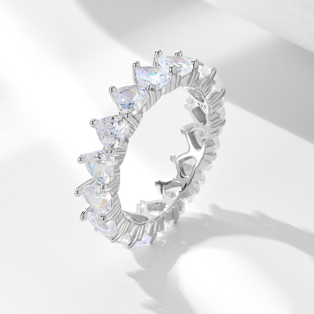 Heart Cut CZ Eternity Band Ring – ring suppliers
