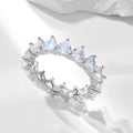 Heart Cut CZ Eternity Band Ring – detail view 3