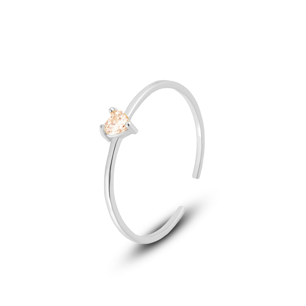 Heart-Shaped Colorful Zircon Ring – image 13