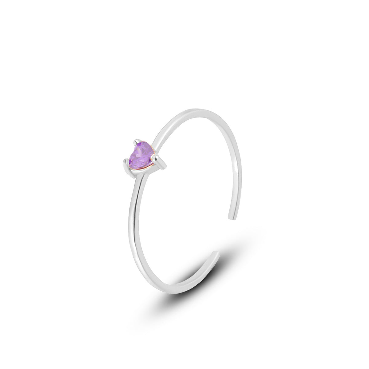 Heart-Shaped Colorful Zircon Ring – image 14