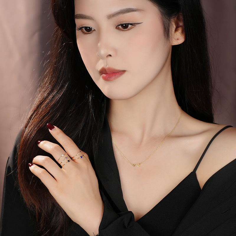 Heart-Shaped Colorful Zircon Ring – image 4