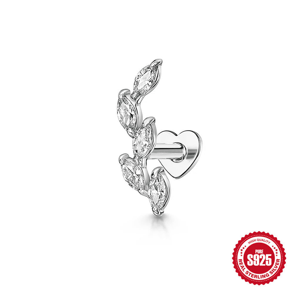 Marquise Zirconia Heart Stud Earrings – image 10