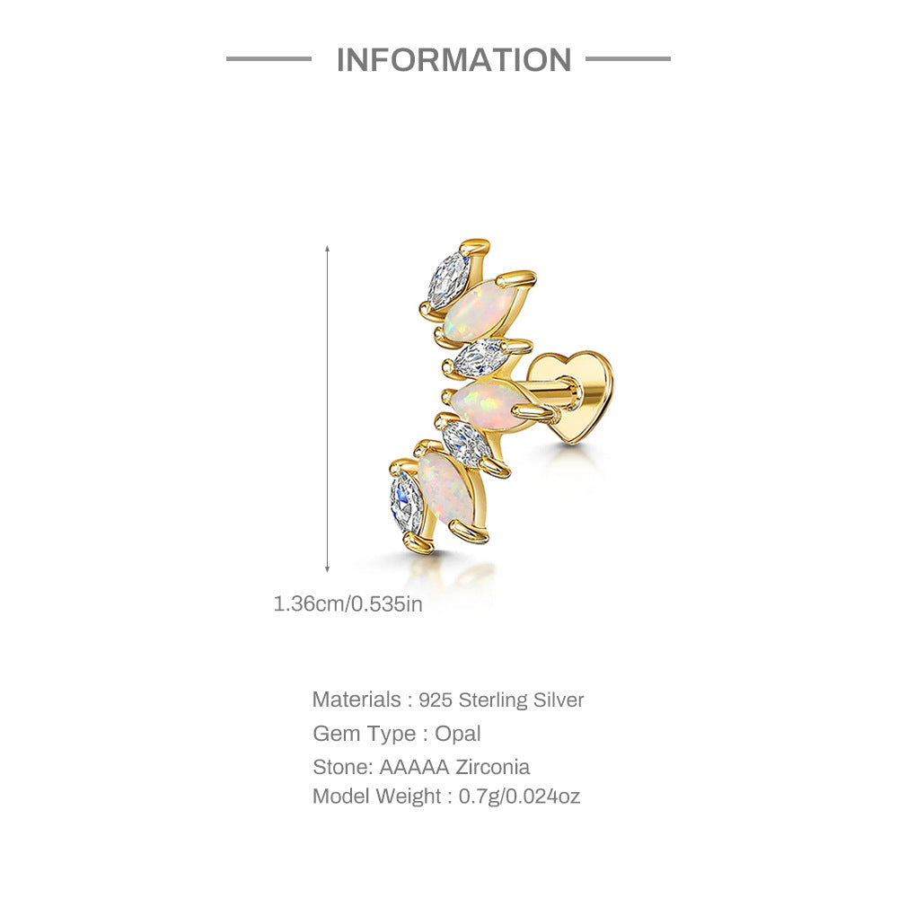 Marquise Zirconia Heart Stud Earrings – image 15