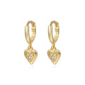 Heart-Shaped Zircon Earrings – image 5