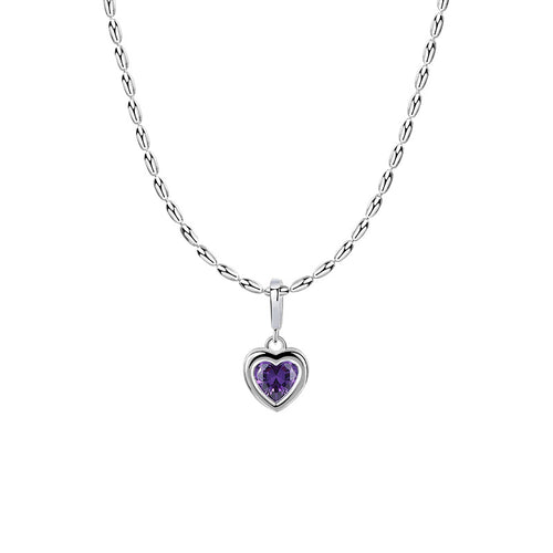 Heart-Shaped Zirconia Pendant