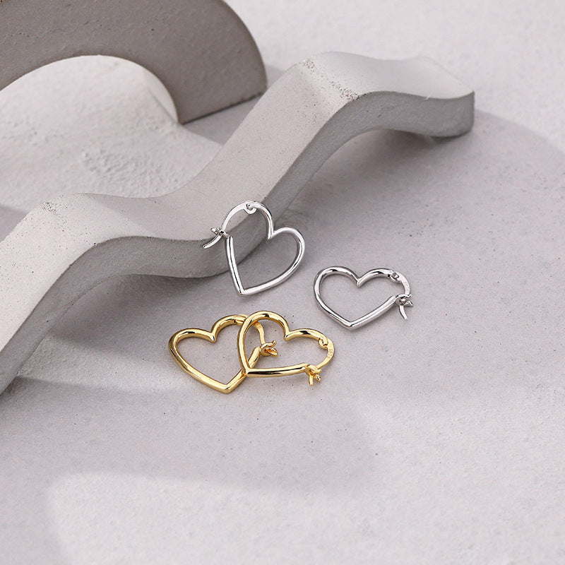 Large Plain Heart Stud Earrings – stud earrings in bulk