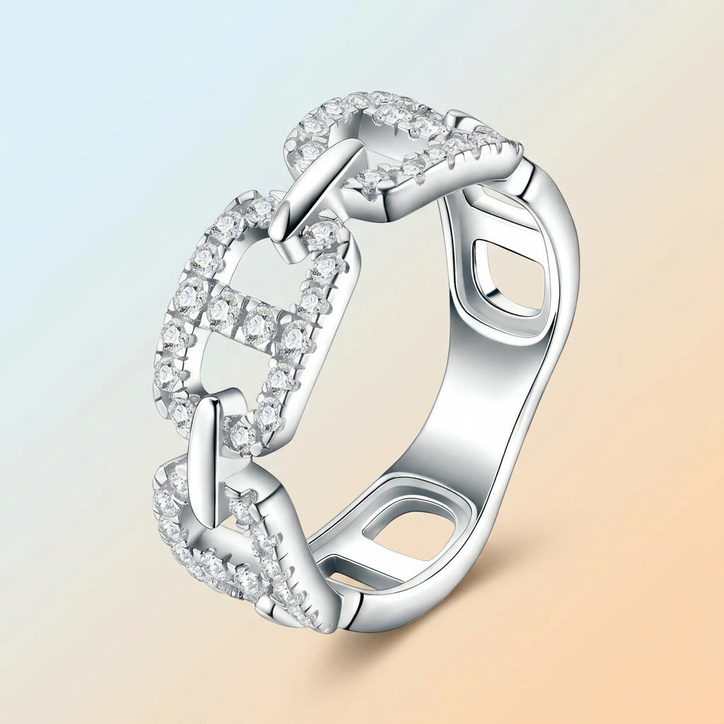 Hip-Hop Style Moissanite Ring