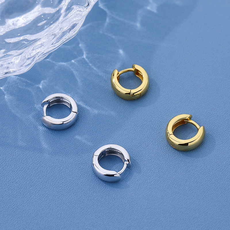 11.5mm Polished Hoop Earrings – earring hoops in bulk