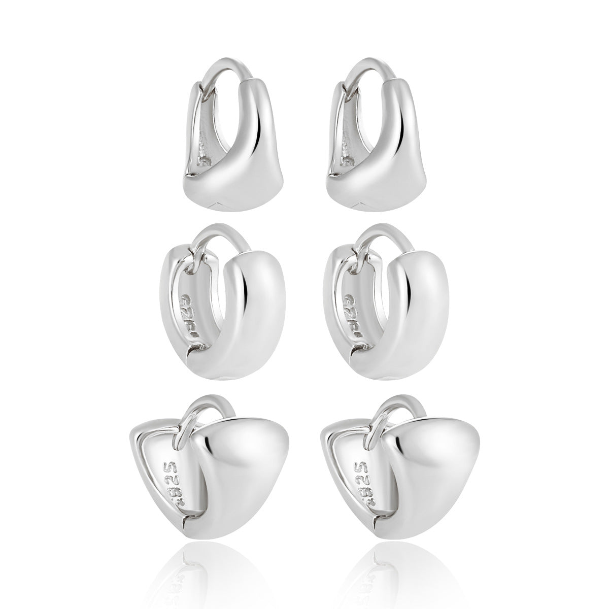 Chunky Sculptural Huggie Hoop Earrings