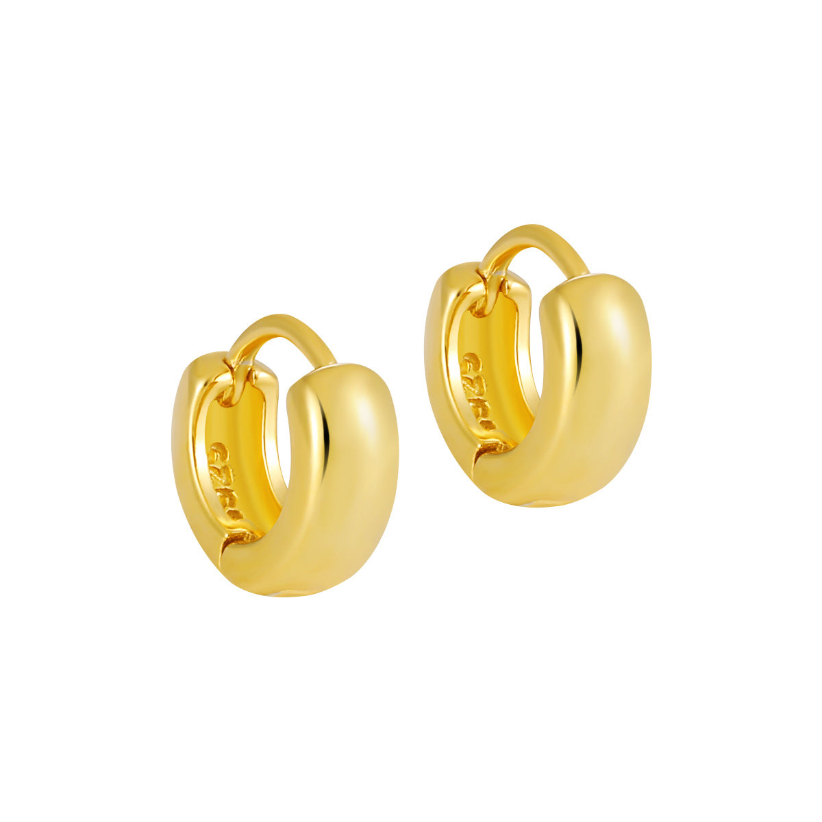 Chunky Sculptural Huggie Hoop Earrings – image 12