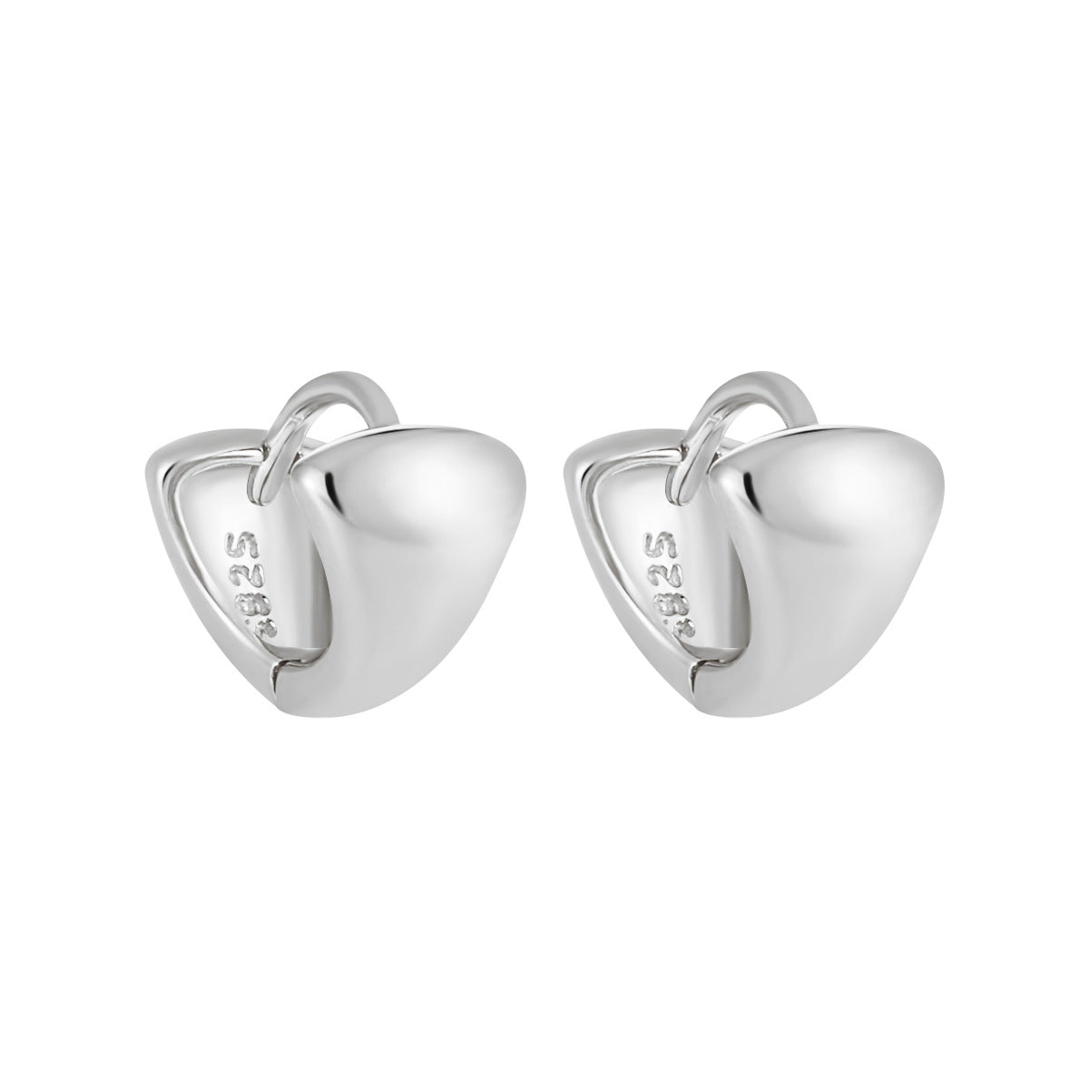 Chunky Sculptural Huggie Hoop Earrings – image 7